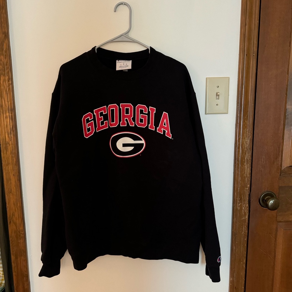 Black Georgia Bulldawgs UGA Champion Sweatshirt | Large